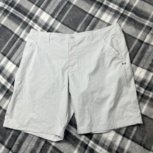 Under Armour Mens Size 38 Gray UA Drive Golf Shorts Stretch Bermuda